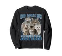 God Gives His Most Powerful Soldiers Autism Funny Bootleg Sweatshirt