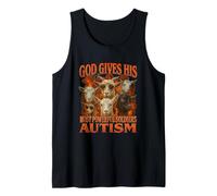God Gives His Most Powerful Soldiers Autism Gen Z Meme Funny Tank Top