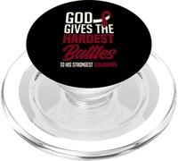 God Gives The Hardest Battles Oral Head Neck Cancer Warrior PopSockets PopGrip for MagSafe