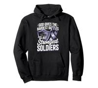 God Gives The Hardest Battles To His Strongest Soldiers Pullover Hoodie