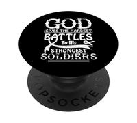 God gives the hardest battles to his strongest soliders. PopSockets Adhesive PopGrip