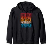 God Goes Before You Deuteronomy 31:8 Christian Vintage Zip Hoodie