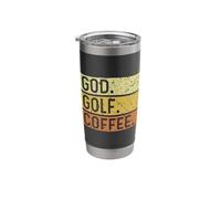 God Golf Coffee Jesus Golfing Golfer Stainless Steel Insulated Tumbler