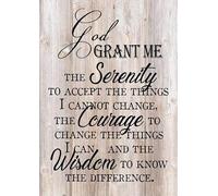 God Grant Me The Serenity Inspirational Christian Serenity Prayer Aluminum Signs Funny Tin Sign Metal Art Poster Gift Home Cafe Bar Wall Decor Room Door Accessories 8x12 Inch
