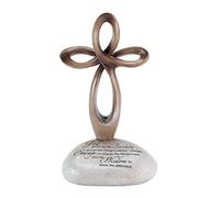 God Grant Me the Serenity Open Carved 3 x 6 Inch Resin Tabletop Cross
