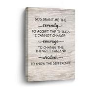 God Grant Me The Serenity to Accept The Things Canvas Wall Art 12x16in Sayings Canvas Pictures Artwork Posters Ready to Hang Modern Wall Paintings for Bedroom Living Room Kitchen New Home Decor