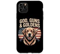 God Guns And Goldens American Flag Golden Retriever Case for iPhone 11 Pro Max