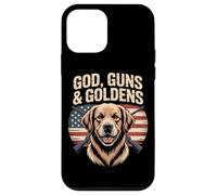 God Guns And Goldens American Flag Golden Retriever Case for iPhone 12 mini