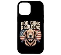 God Guns And Goldens American Flag Golden Retriever Case for iPhone 12 Pro Max