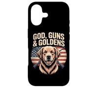 God Guns And Goldens American Flag Golden Retriever Case for iPhone 17