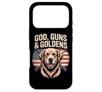 God Guns And Goldens American Flag Golden Retriever Case for iPhone 17 Pro
