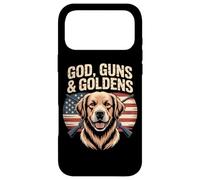 God Guns And Goldens American Flag Golden Retriever Case for iPhone 17 Pro Max