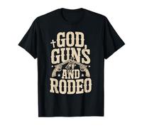 God Guns and Rodeo Christian Cowboy Western T-Shirt