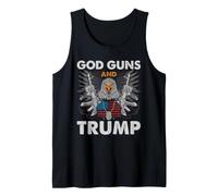 God Guns and Trump American Flag Patriotic Tank Top
