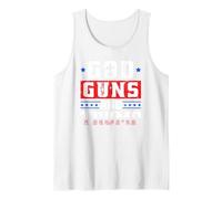 God Guns and Trump Support Donald Trump Shirt Tank Top, Men, White, Medium
