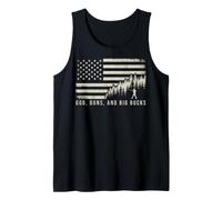 God Guns Big Bucks American Flag Hunter Deer Tank Top