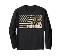 God Guns Massie Freedom Thomas Camouflage USA Flag Long Sleeve T-Shirt