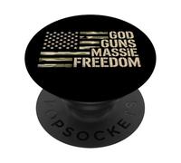 God Guns Massie Freedom Thomas Camouflage USA Flag PopSockets Adhesive PopGrip