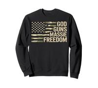 God Guns Massie Freedom Thomas Camouflage USA Flag Sweatshirt