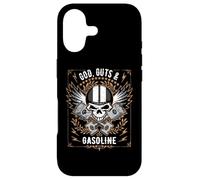 God Guts and Gasoline Retro Distressed Skull Design Case for iPhone 17