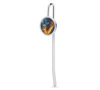 God Hades Mythology Metal Bookmark with Round Printing Decor Fashion Silver Book Marks for Book Lovers