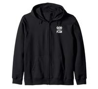 God has a Plan Christian Faith Zip Hoodie