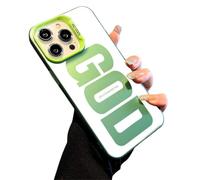 God Has a Plan for You Inspirational Phone Case for iPhone, Christian Faith Pattern Design, Scratch-Resistant Anti-Slip Shockproof Protective Cover (Green,for iPhone 14 Pro)