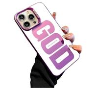 God Has a Plan for You Inspirational Phone Case for iPhone, Christian Faith Pattern Design, Scratch-Resistant Anti-Slip Shockproof Protective Cover (Purple,for iPhone XS)