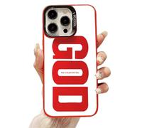 God Has a Plan for You Inspirational Phone Case for iPhone, Christian Faith Pattern Design, Scratch-Resistant Anti-Slip Shockproof Protective Cover (Red,for iPhone 16 Pro)