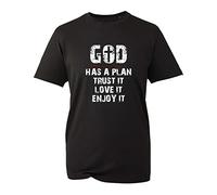 God Has A Plan Trust It Love It Enjoy It T-Shirt, Life Inspirational Quote Christian Cross Unisex Kids Adults Top