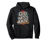 God Hates Abuse Religion Justice Bible - Pullover Hoodie