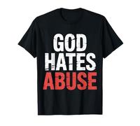 God Hates Abuse Religion Justice Bible - T-Shirt