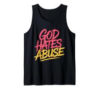 God Hates Abuse Religion Justice Bible - Tank Top