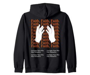 God Helps Those Who Help Themselves Motivational Quote Zip Hoodie