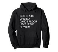 God is A DJ Techno House Music Dubstep DNB Raving Party Meme Pullover Hoodie