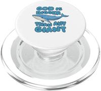 God Is Bigger Than Any Giant Blue Whale Cute Christian Kids PopSockets PopGrip for MagSafe
