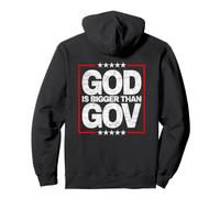 God is Bigger Than Gov Faith Design Pullover Hoodie