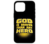 God Is Braver Than Any Hero Christian Kid Superhero Jesus Case for iPhone 16 Pro Max