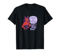 God is Busy can I Help You? Devil Woman Art Demon Girl T-Shirt