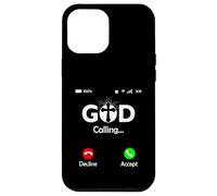 God Is Calling Phone Screen Religious Humor Christian Case for iPhone 12 Pro Max