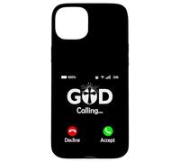God Is Calling Phone Screen Religious Humor Christian Case for iPhone 15 Plus