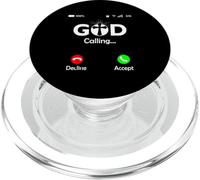 God Is Calling Phone Screen Religious Humor Christian PopSockets PopGrip for MagSafe
