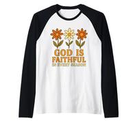 God is Faithful Christian Faith Bible Verse Religious Raglan Baseball Tee