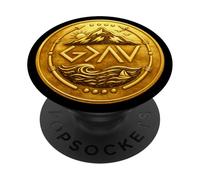 God is Faithful More Than Highs and Lows Golden Coin Version PopSockets Adhesive PopGrip