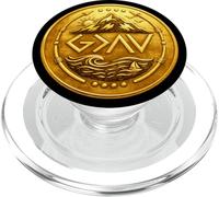 God is Faithful More Than Highs and Lows Golden Coin Version PopSockets PopGrip for MagSafe