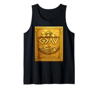 God is Faithful More Than Highs and Lows Golden Plated Tank Top