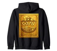 God is Faithful More Than Highs and Lows Golden Plated Zip Hoodie