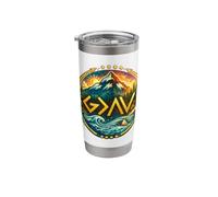 God is Faithful More Than Highs and Lows Graphic Version Stainless Steel Insulated Tumbler