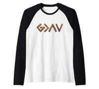God is Faithful More Than Highs and Lows Old Wooden Version Raglan Baseball Tee