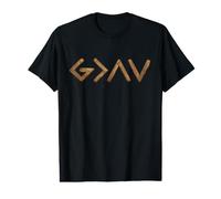 God is Faithful More Than Highs and Lows Wooden Version Value Graphic T-Shirt